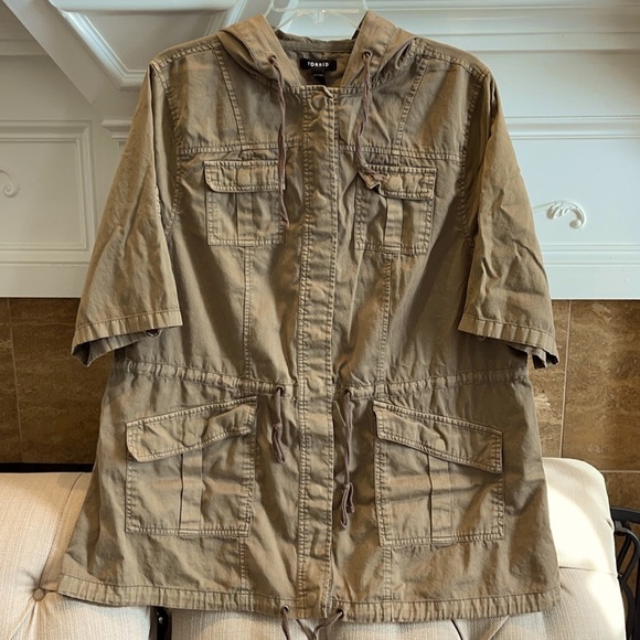Torrid Snap button Short Sleeves Utility Jacket - Picture 1 of 9